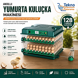 128 Yumurta Profesyonel Tam Otomatik Kuluçka Makinesi Dijital Isı ve Nem Kontrollü Akıllı Kuluçka Cihazı