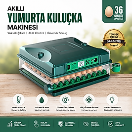 36 Yumurta Tam Otomatik Akıllı Kuluçka Makinesi Dijital Isı ve Nem Kontrollü Civciv Çıkım Makinesi